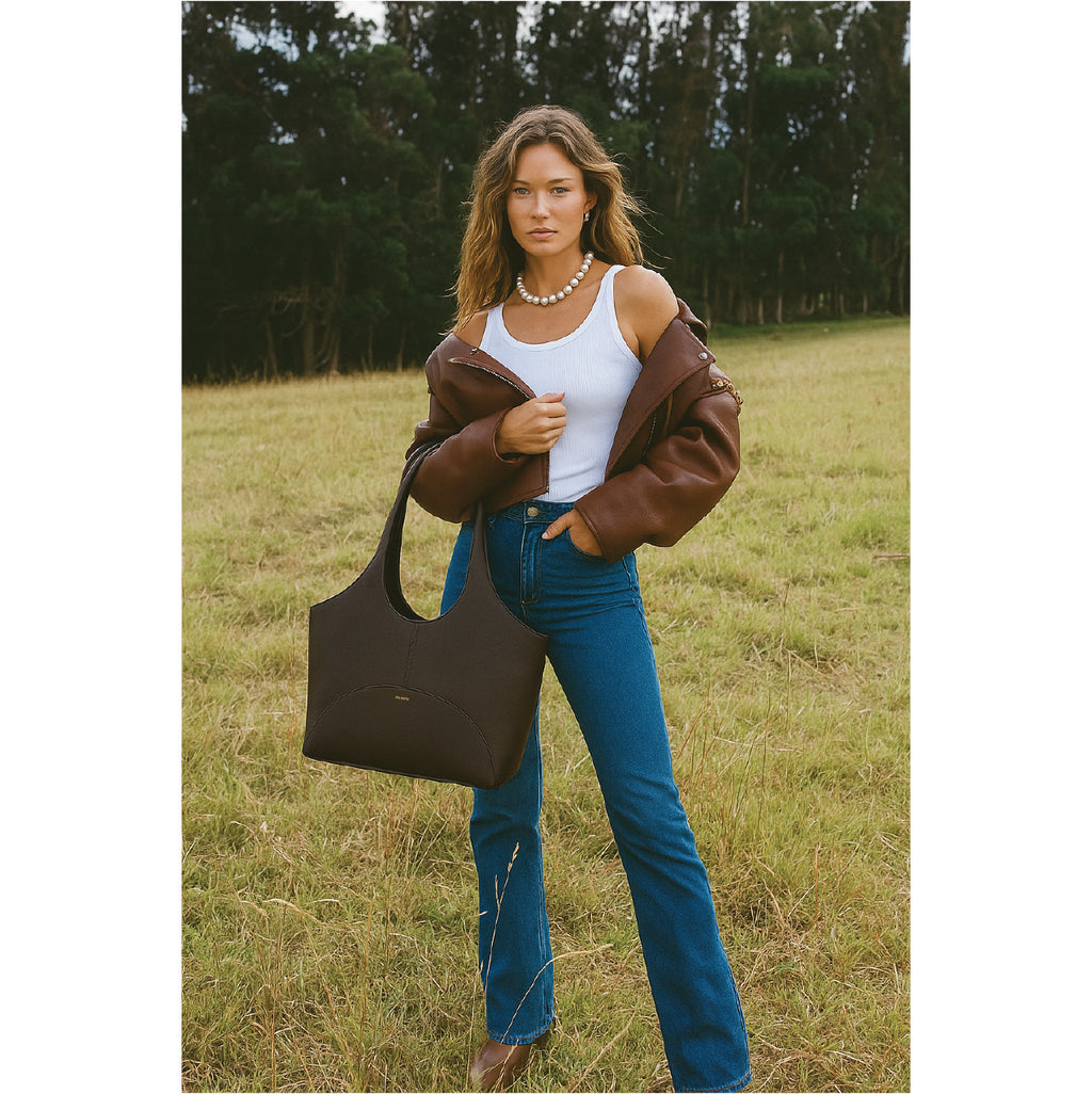 Pebble Leather Chocolate - ABUNDANCE