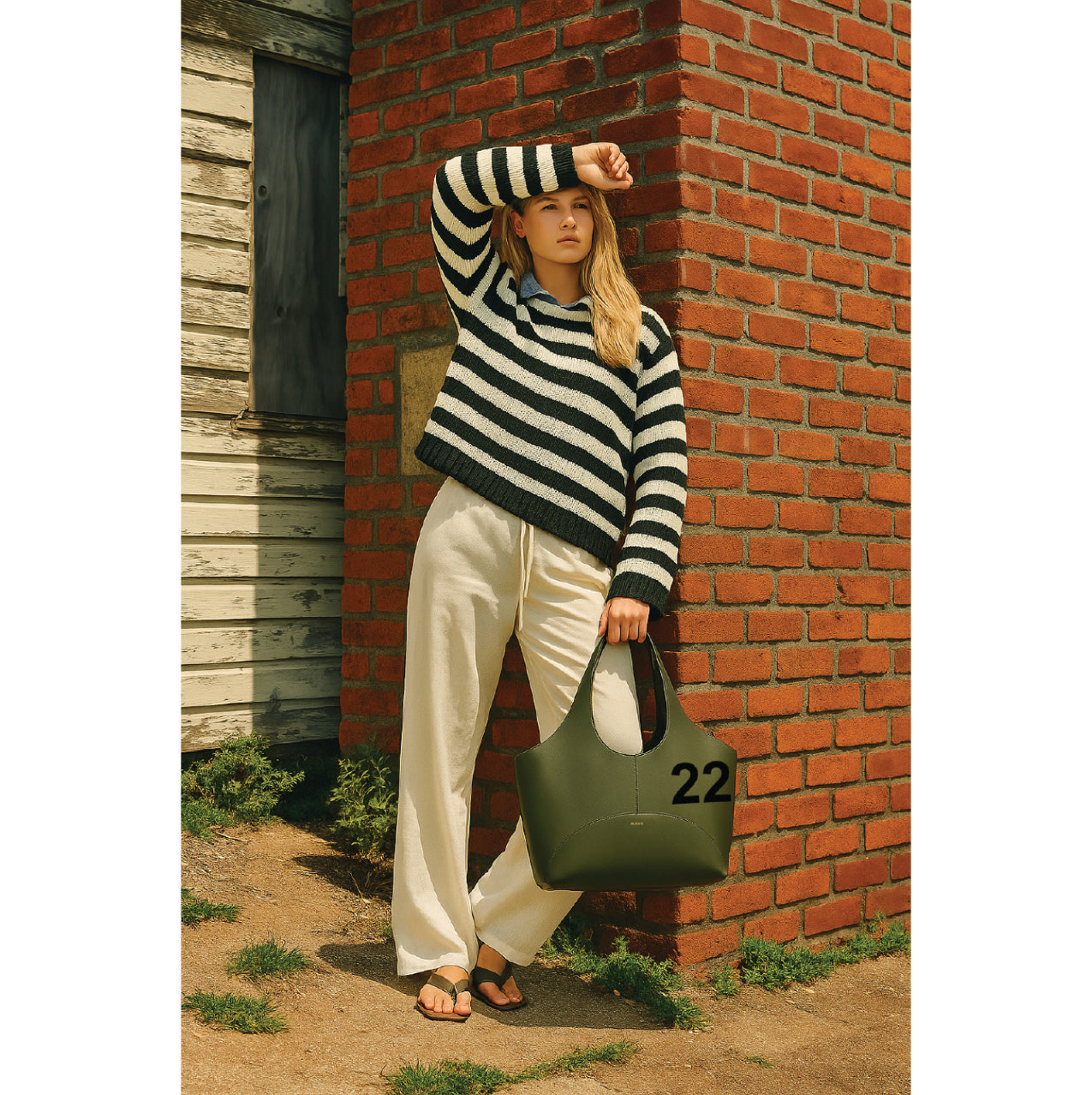 Pebble Leather Olive Green - ABUNDANCE